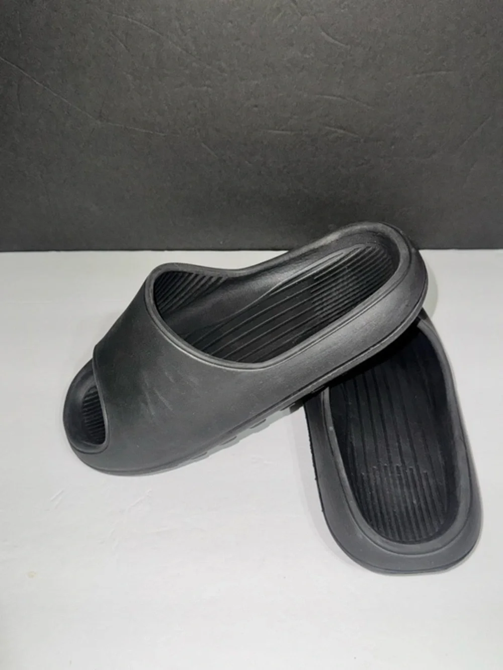 Black Men's Slide Sandals - Comfort Slip-On